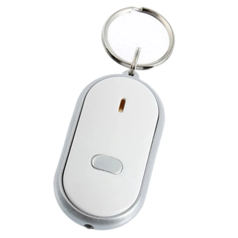 Mini Whistle Anti Lost KeyFinder Alarm Wallet Pet Tracker Smart Flashing Beeping Remote Locator Keychain Tracer Key Finder + LED