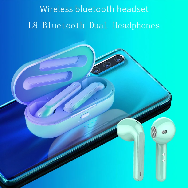 Tws Touch Беспроводная Bluetooth гарнитура двойной вызов шумоподавление Стерео Милый Универсальный зарядный ящик с микрофоном для телефона