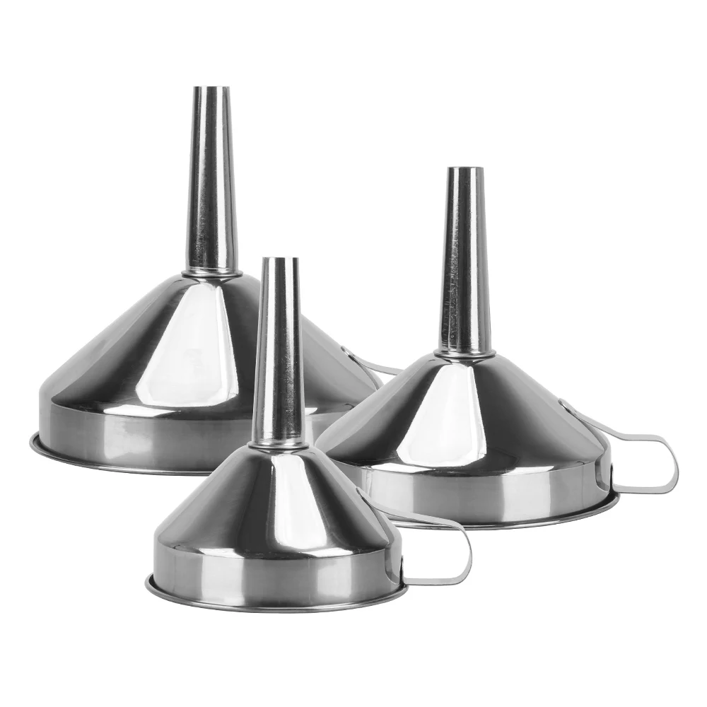 With Detachable Filter For Canning Kitchen Tools Metal Funnel Stainless Steel Bar Wine Beer Oil Flask Funnel stainless steel funnel kitchen funnel