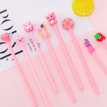 

1Pcs Duck Unicorn Flamingo Gel Stationery Pen Cartoon Animal Neutral Pen Office Stationery Student Supplies Pens