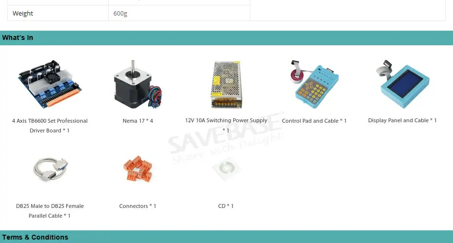 4 шаговый двигатель TB6600 HB Nema17 56oz-in двигатель 12В высокого качества блок питания для роутер для самостоятельной сборки/плазменной резки