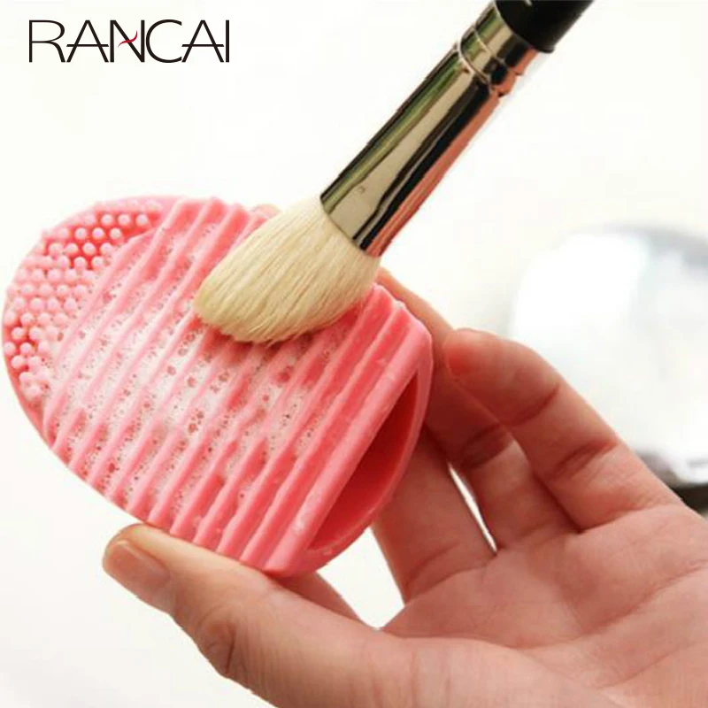 RANCAI 1pcs Silicone Egg Brush Cleaning Brushegg Cleanser Cleaner  Foundation Powder Clean tools for Cosmetic Makeup Brushes - AliExpress