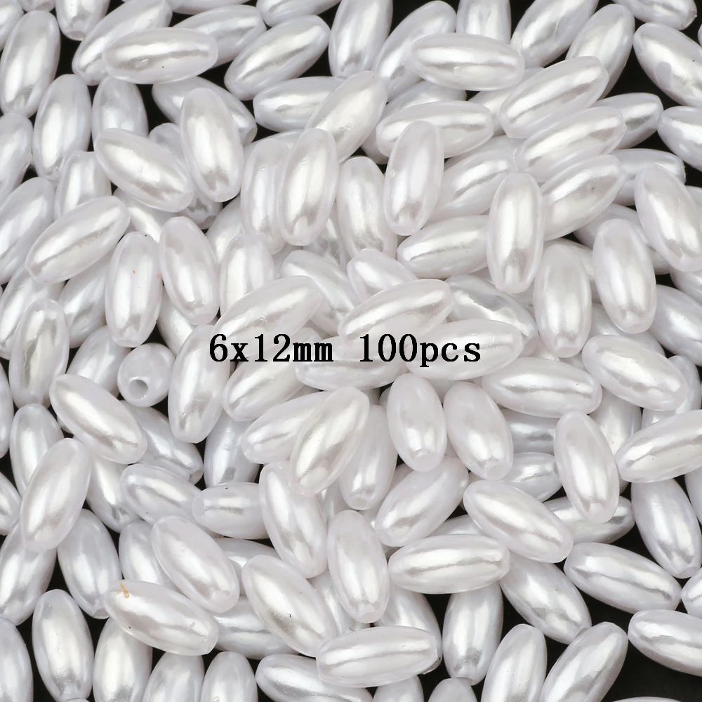 Description Picture 5 of itemWhite Acrylic Imitation Pearls Droplets Shape Beads For Garment Sewing Needlework DIY Jewelry Making Handicraft Decoration