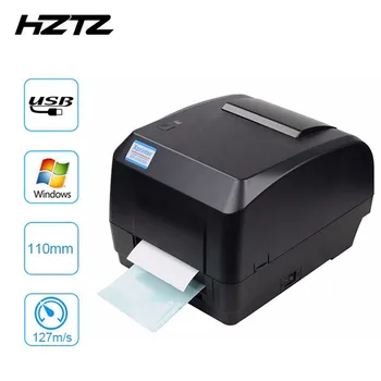 

HZTZ High Quality 203dpi Transfer Label Printer Desktop Thermal Barcode Stickers Printers Support Jewelry and Clothing