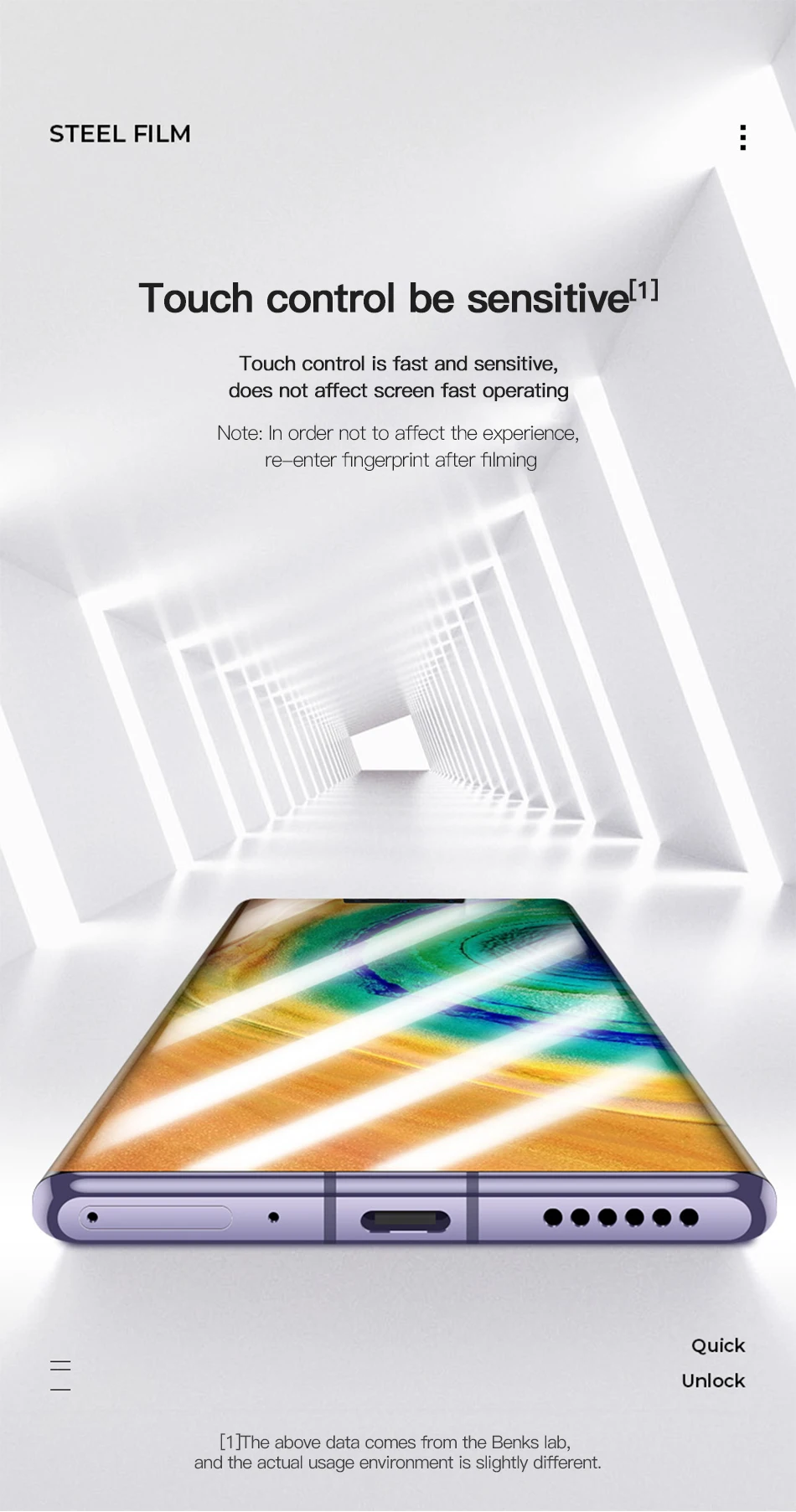 Benks Curved Tempered Glass VPRO Full Coverage For Huawei Mate 30 Full Protector Glass XPRO For Mate 30 Pro HD Transparent Film (6)