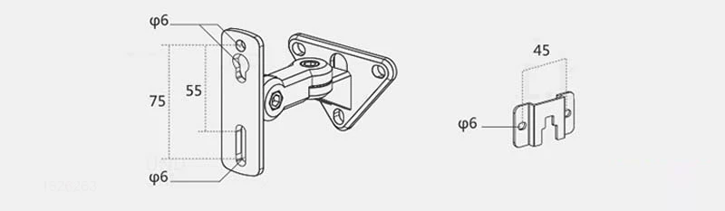 Suporte de Parede Suporte de Áudio Novo Universal 304 Aço Inoxidável Liga Som Alto-falante Montagem Cabide Carga 15kg 33lbs 1 Par Gu15 - Image 4