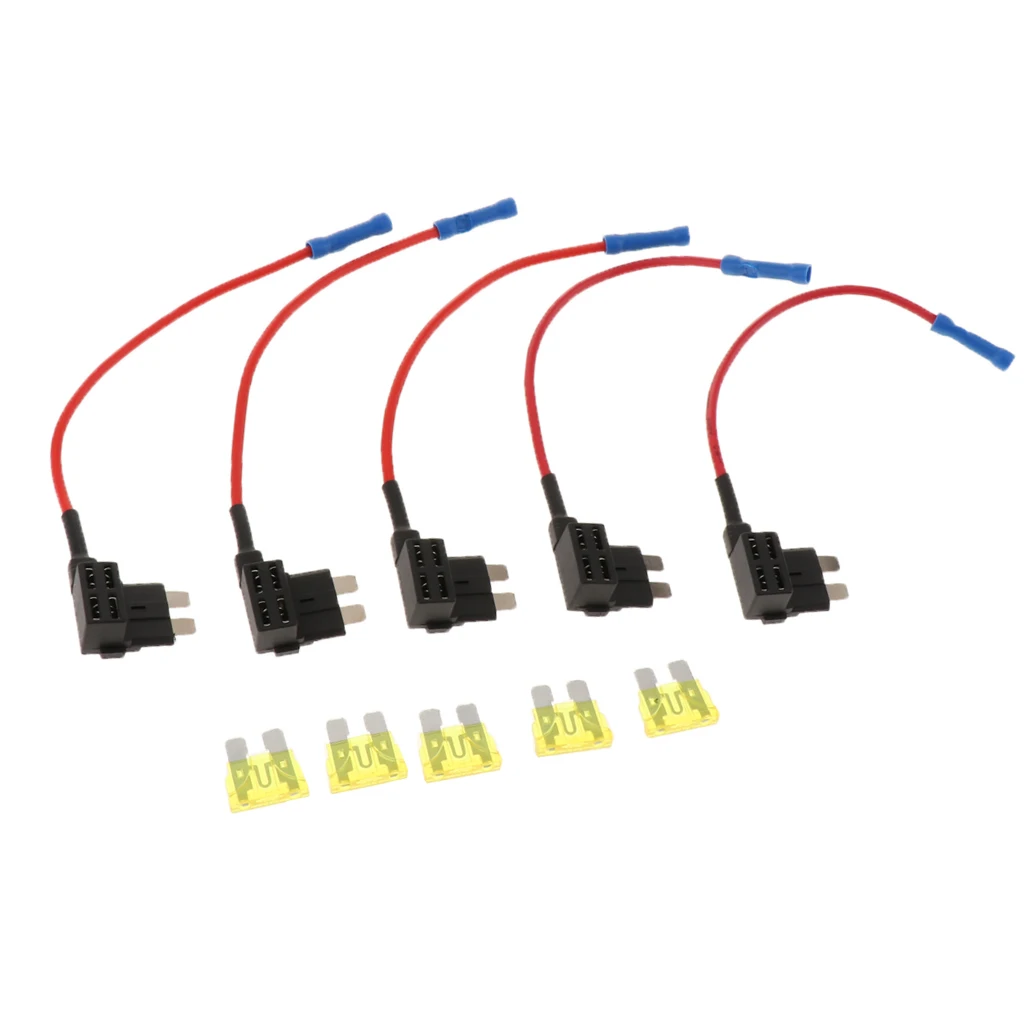 Авто Мини Лезвие Типа ATC/плавкий предохранитель+ Встроенный 16 AWG калибровочный держатель+ Add-a-отвод цепи адаптер