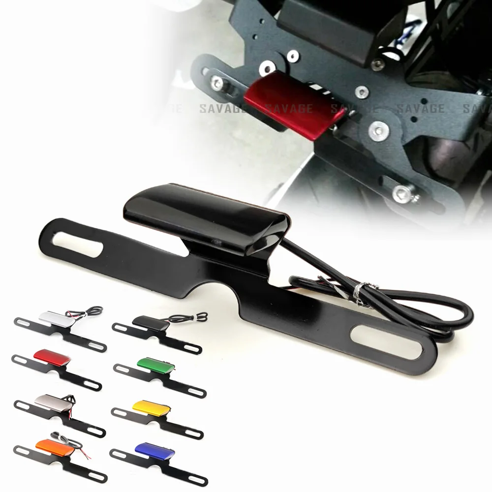 Universal Motorcycle Accessories Lamp Bracket License Plate LED Light For YAMAHA TDM 850/900 BT1100 XT1200ZE FZ16 XJ6 |