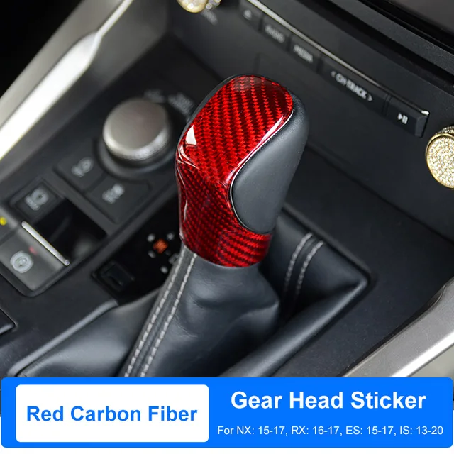 For 2018 Jeep Wrangler JL Gear Shift Head Leather Case Cover Red Line 1PCS