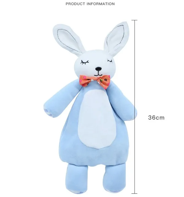 Animal Hand Puppet Plush Toys Pacify Blanket Comforting Infant Saliva Towel Sleeping Doll Baby Soothing Appease Towel Bib Toys 2