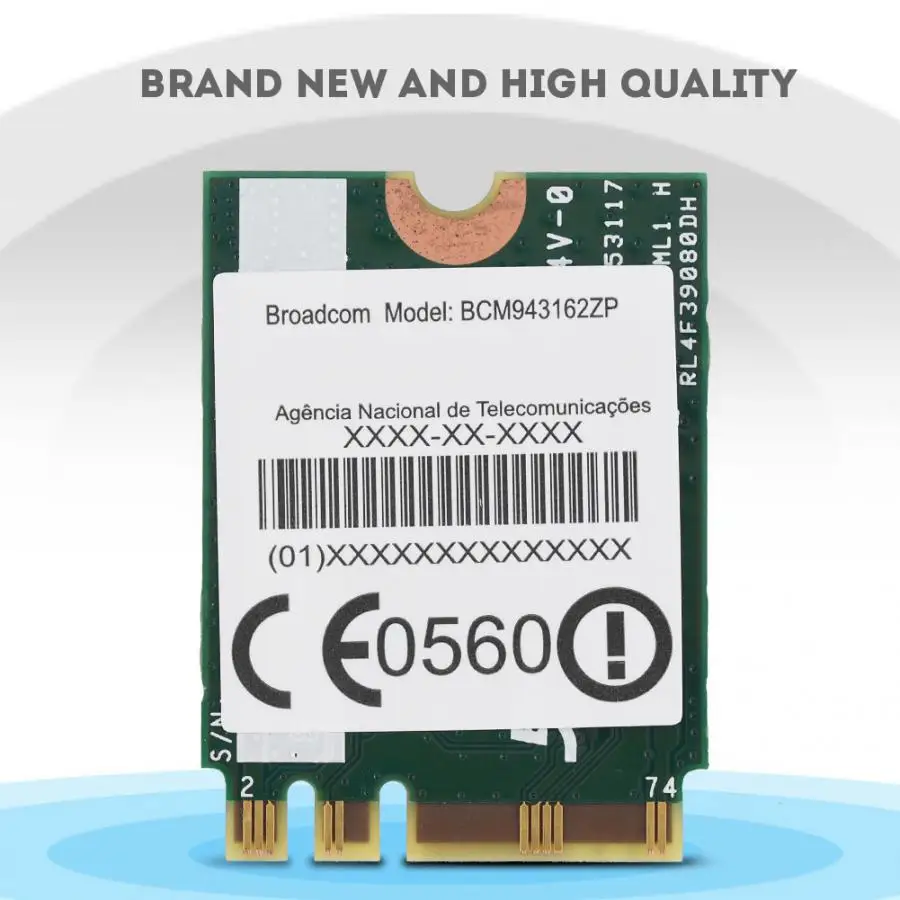 Мини WIFI карта Двухдиапазонная 433Mpbs сеть NGFF M2 беспроводная 802.11AC для Lenovo