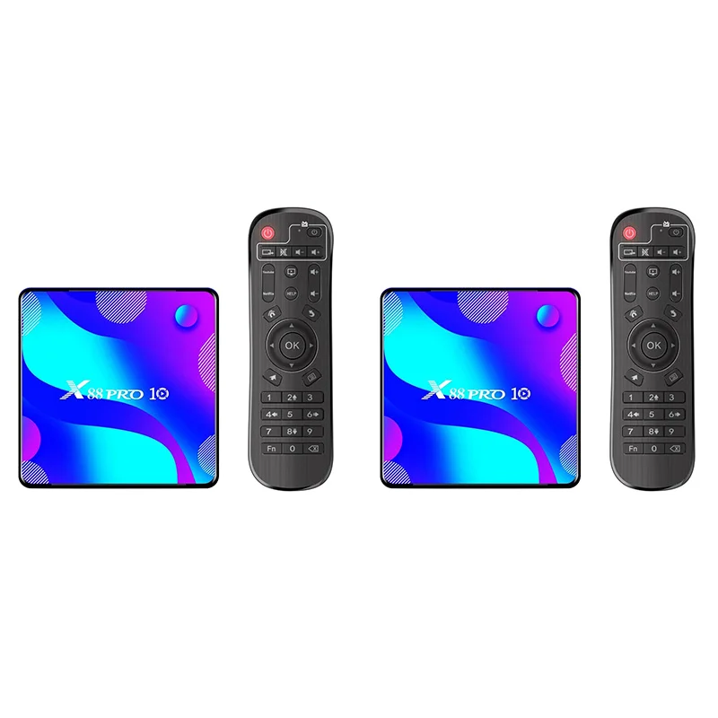 X88 PRO 10 Android 0 Смарт ТВ приставка UHD 4K медиаплеер RK3318 2 ГБ/16 ГБ 4G/5G двухдиапазонный WiFi