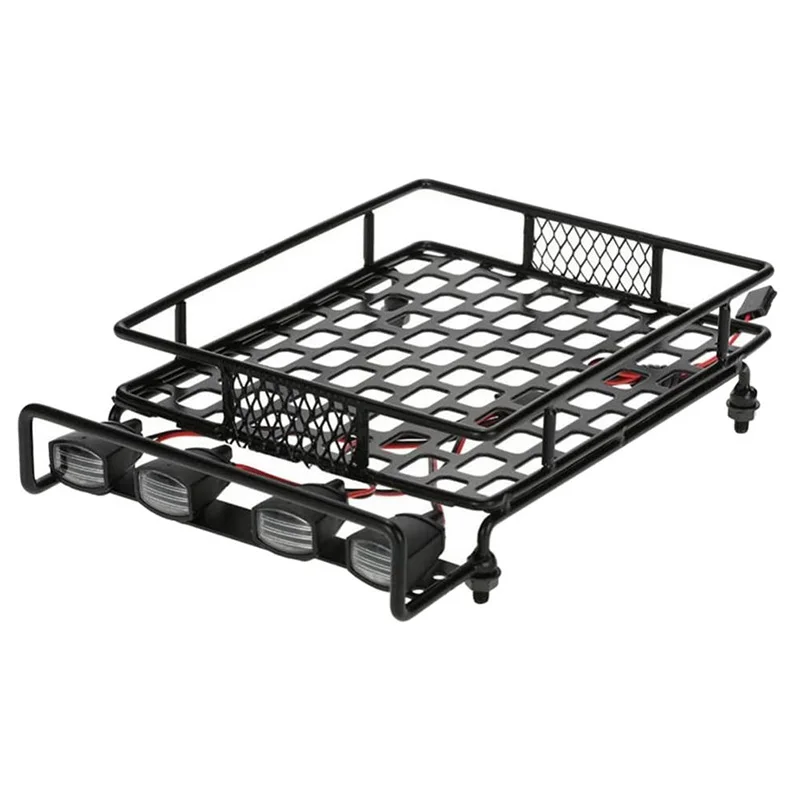 Багажник на крышу со светодиодной подсветильник кой для Wrangler Tamiya CC01 осевой