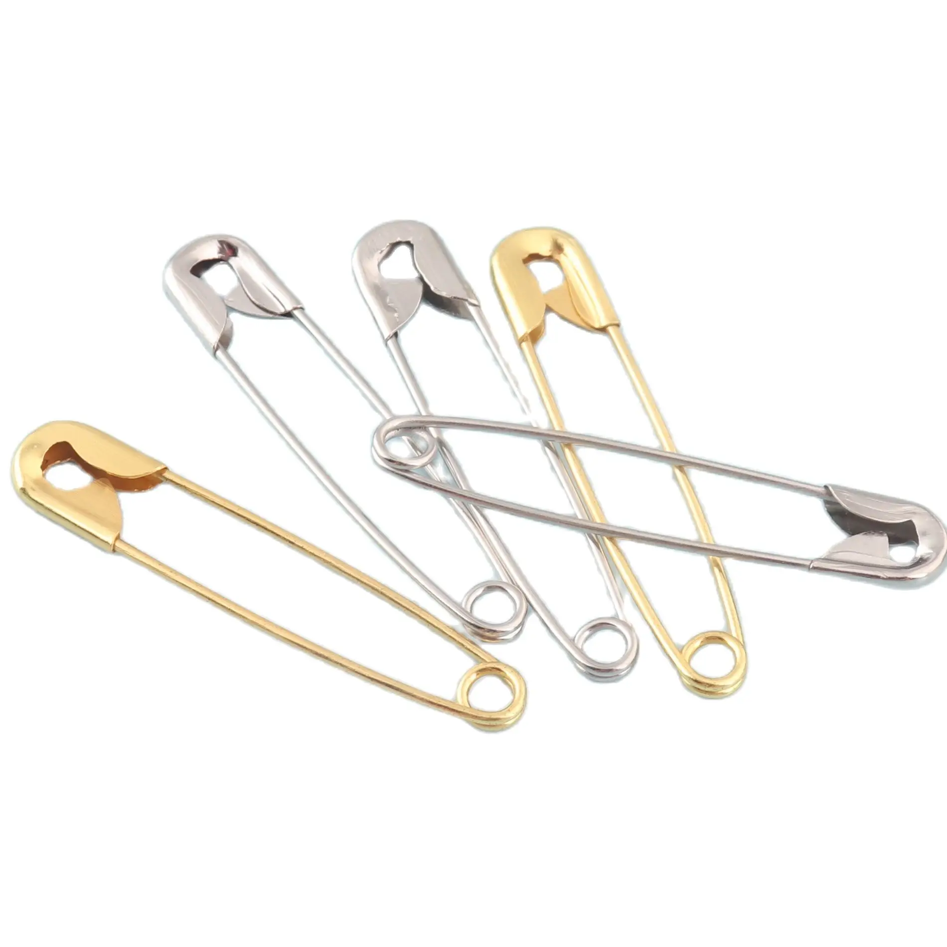 Brass Coiless Safety Pins - Small