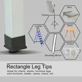 

1 PCS Square Chair Leg Caps Black Anti-Slip Chair Leg Covers Protectors Furniture Cube Chair Floor Leg Stool Feet Table T0A4