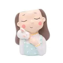 Flower Pots Cute Girls Shaped Succulent Cactus Flowerpot Plant Pots Planter Container Home Garden Office Desktop Decoration