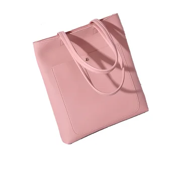 

New Women Handbag Shoulder Bag Tote Multi-Function Large-Capacity Bag Ladies Pocket PU Leather Casual Solid Color Bag