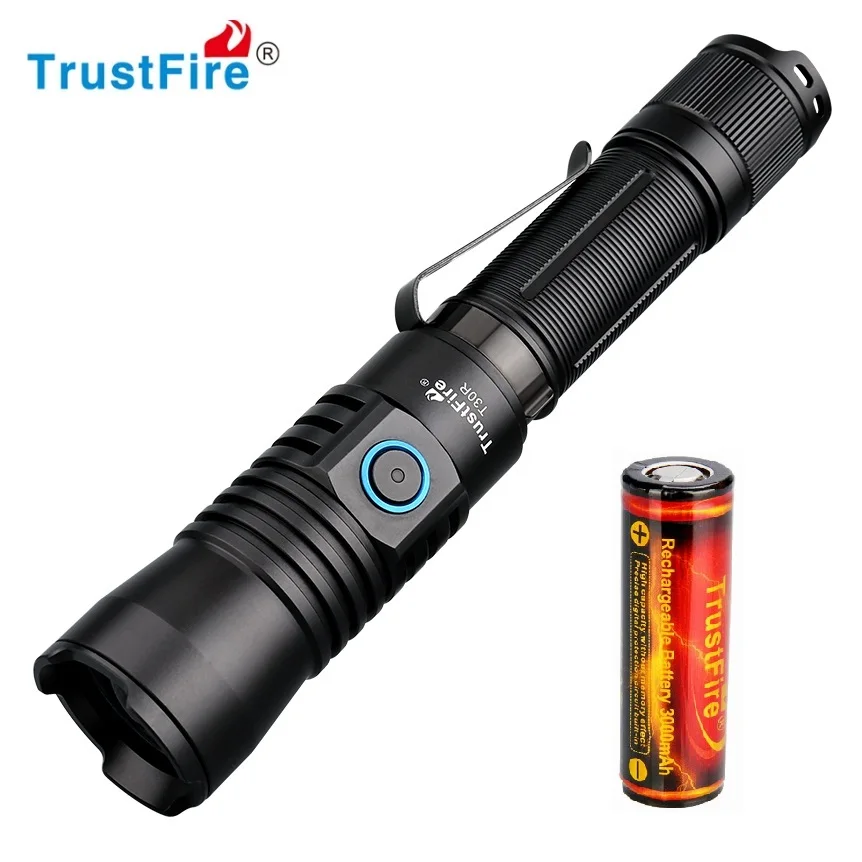 TrustFire T30R LEP LED Tactical Flashlight 460LM USB Type C La-ser ...