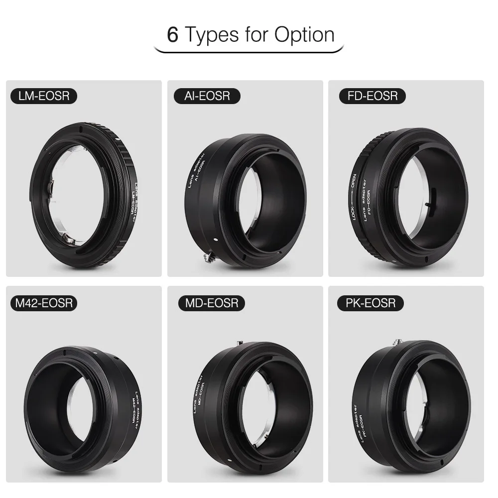Крепление для объектива переходное кольцо для Nikon AI для M42-Mount для Leica LM объектив для Pentax PK объектив для Canon EOS R беззеркальная камера AI-EOSR