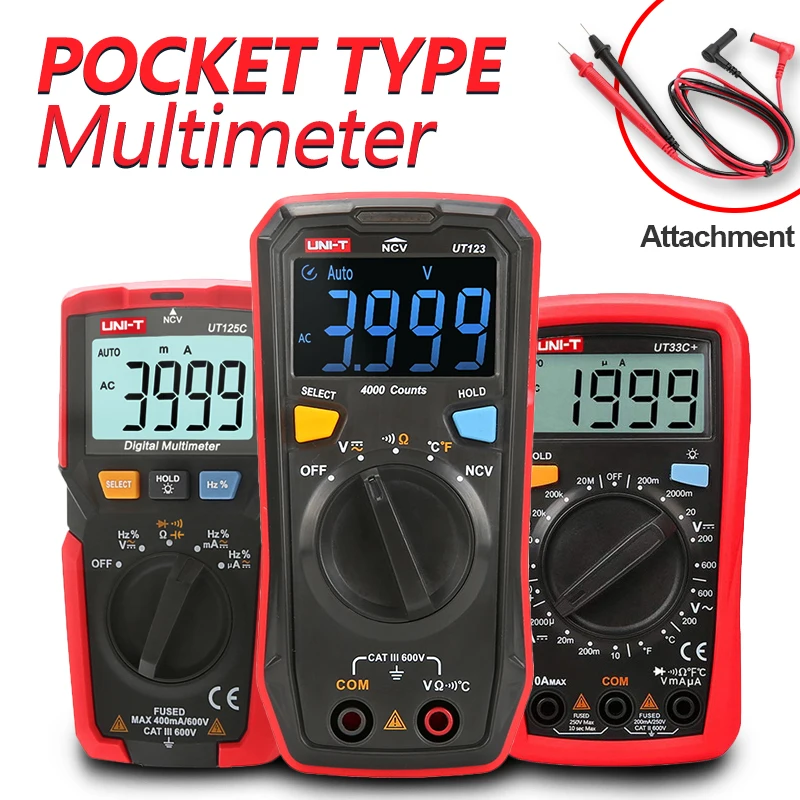  Мультиметр Цифровой автоматический, UNI-T, с подсветкой 