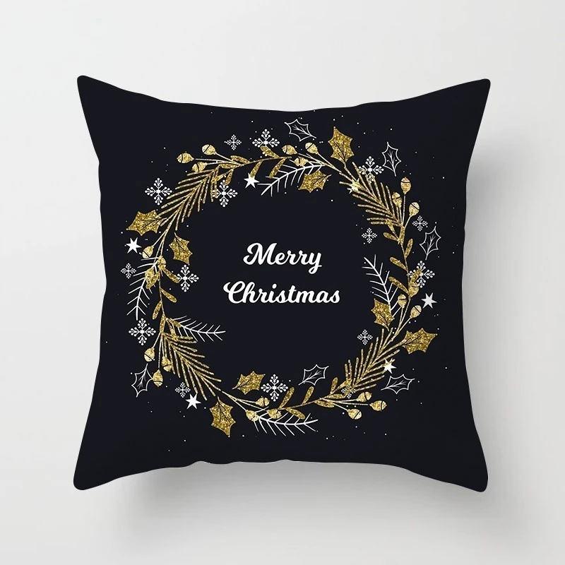 3 Christmas Decorative Cushion Cover For Sofa Bed Office 45*45cm Polyester Pillowcover Cuscini Decorativi Festival Decoration - Цвет: 3