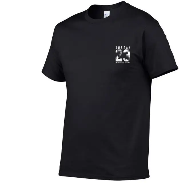Новая брендовая одежда Jordan 23 Мужская футболка Swag Хлопковая мужская футболка с принтом Homme fitness Camisetas хип-хоп Футболка - Цвет: Black 77