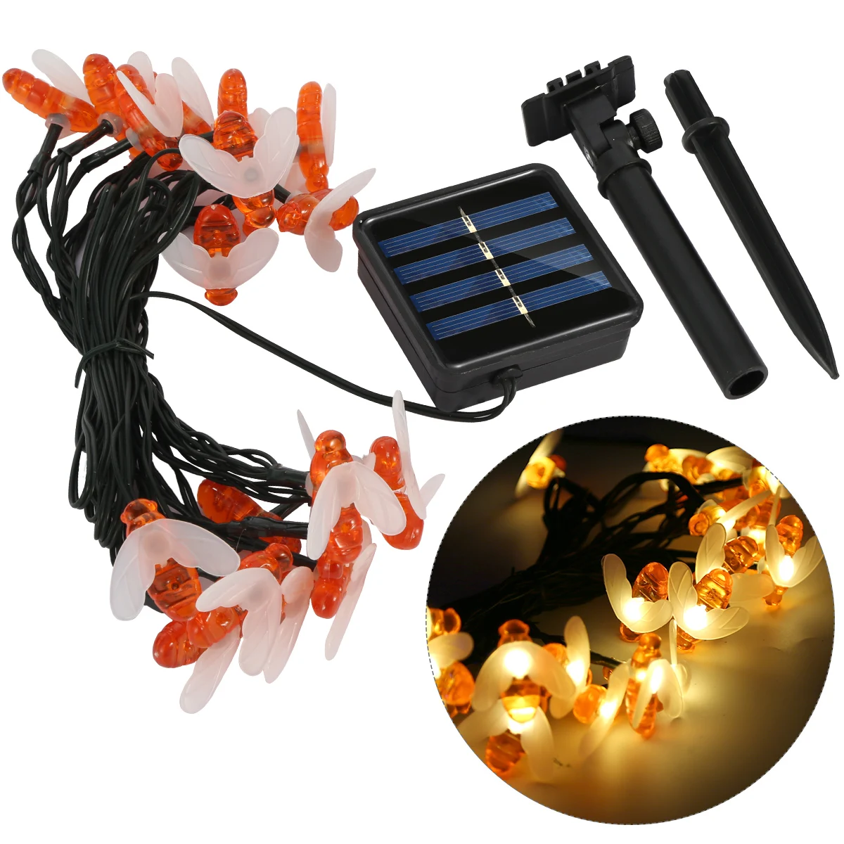 

LED String Light Solar String Light Outdoor Waterproof Solar Bees Shape String Lights For Garden Party Patio Decor Dropshipping