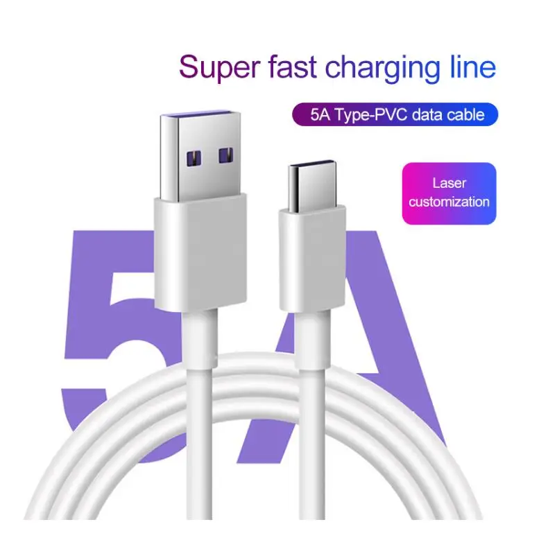 Кабель USB Type-C 5A для Huawei P30 P20 Pro lite Mate20 10 P10 Plus | Мобильные телефоны и аксессуары