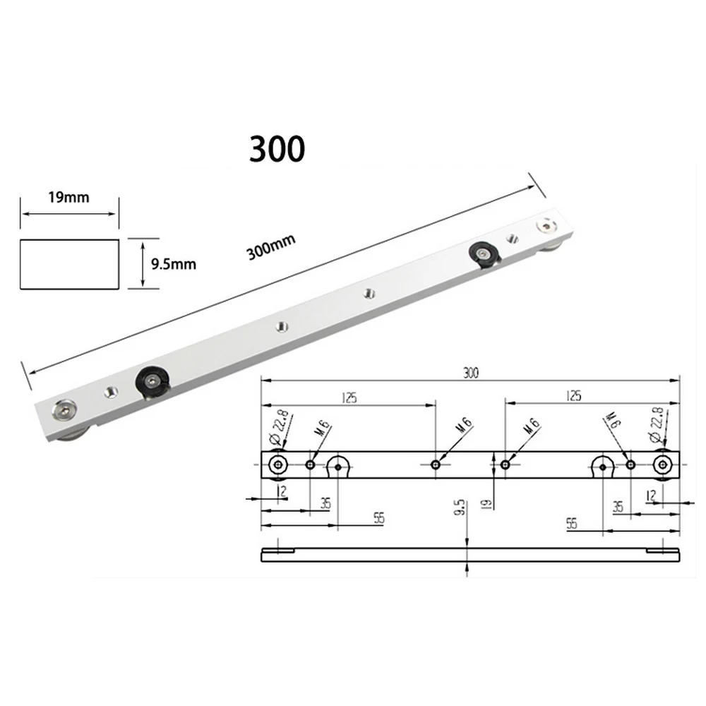300/450/650/800MM Universal T-track Slider Aluminium Alloy Miter Bar Slider Table Saw Miter Gauge Rod DIY Woodworking Tools