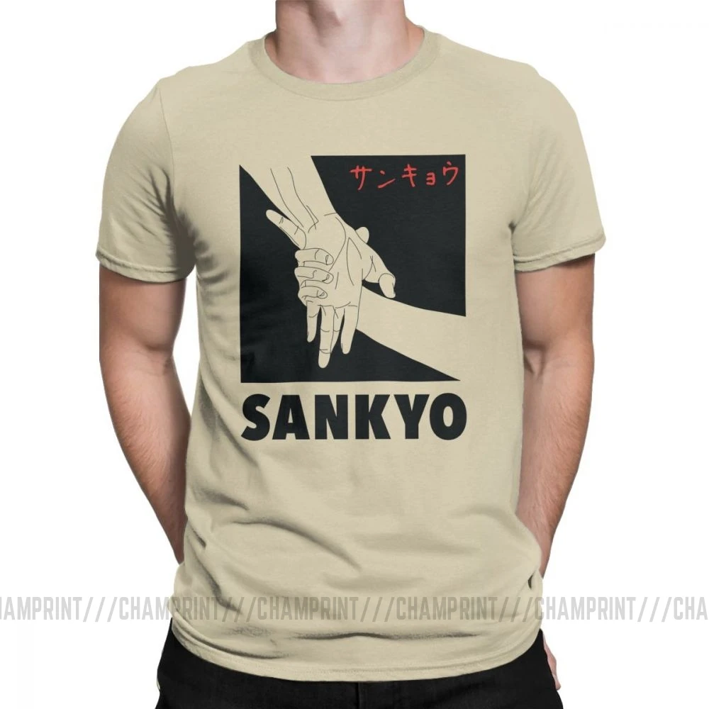Айкидо санкио Футболка мужская боевые искусства запястье замок забавная футболка с коротким рукавом рубашка О-образный вырез хлопок одежда 6X футболки - Цвет: Хаки