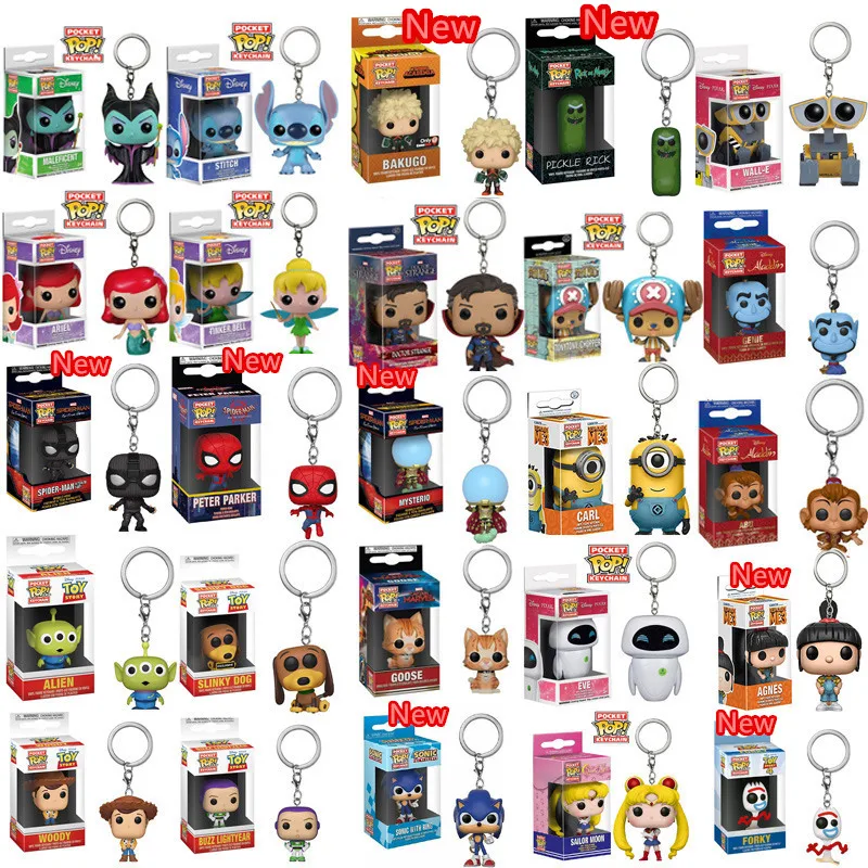 FUNKO POP мультфильм Агнес Человек-паук форки Малефисента Карманный Брелок