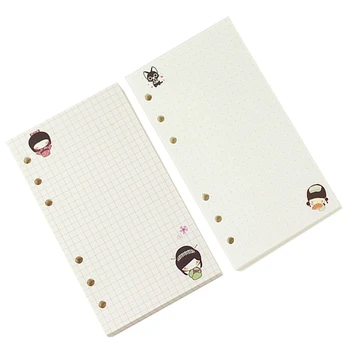 

2Pcs A6 Cute Colorful Diary Refills Spiral Notebook Replace Color Core Loose Leaf Stationery Gift School Planner Ring Binder Pap