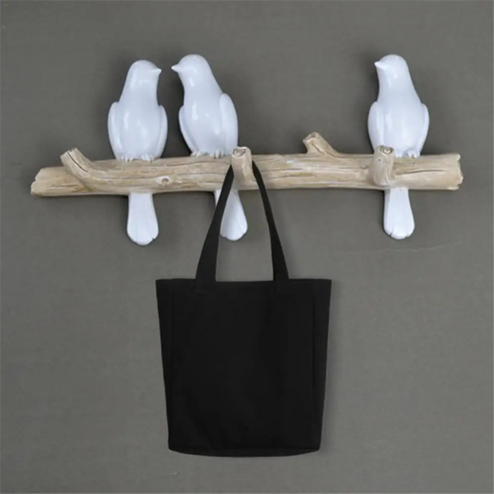 Wall Mounted Coat Rack Birds On tree Branch Hanger with 4 Hooks For Coats, Hats, Keys, Towels, Clothes Storage Hanger