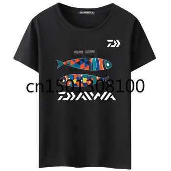 

Daiwa Fishing T-Shirts Jersey Short-sleeve Cotton Fishermen Angling Carp Trout Bass Lure Anti-UV Quick Dry Breathable Clothing