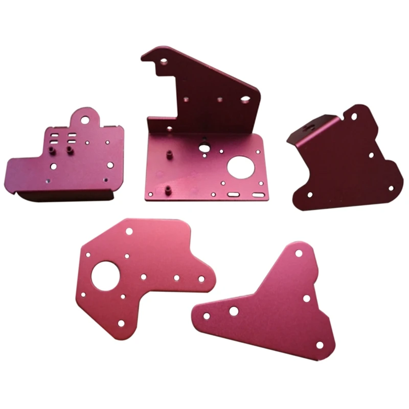 5Pcs Creality 3D Extruder Back Plate + X Motor Front & Back Plate + Z-Axis 2.5mm & 3.0mm Passive Bl
