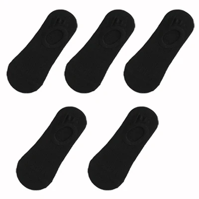 5 Pairs Woman Silicone Non-slip Invisible Socks Summer  Cotton Ankle Solid Color Boat Women's Slippers 35-40EUR Short Socks Lot 3