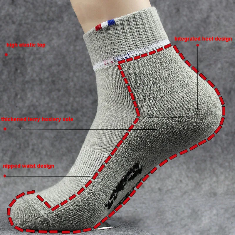 Krátce košíková atletický ponožky nízko lýtko tenis golf badmintonové běžecký sport ponožka bavlna design pánská ženy hustý terry ponožky