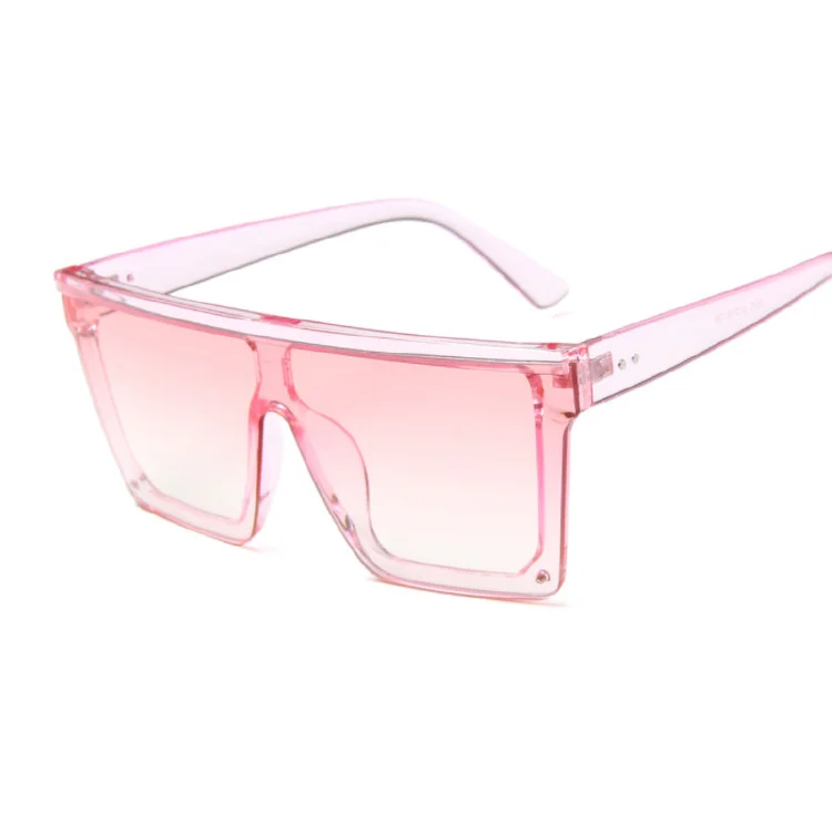  - Fashion Square Sunglasses Woman Brand Designer Sun Glasses Female Big Frame One-piece Mirror Gradient Oculos De Sol Feminino 