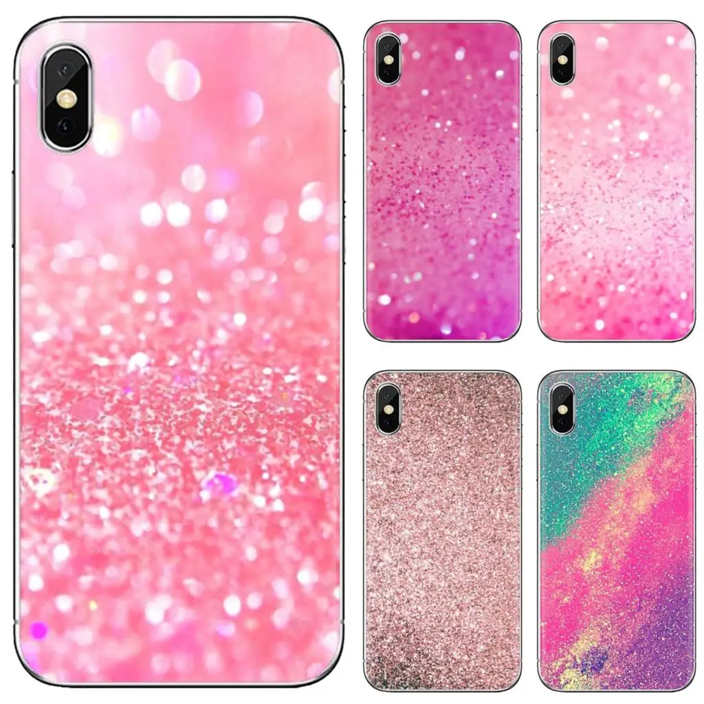 Pink And Silver Glitter Sparkle Silicone Case Housing For Huawei Mate 7 8 9 10 20 30 40 Lite Pro P Smart 2018 2019 Plus G7 G8 | Мобильные