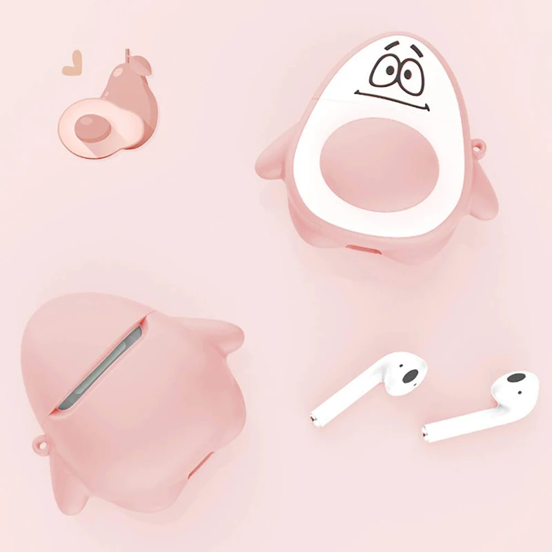 Милый мультяшный беспроводной Чехол для наушников Apple AirPods 2 Силиконовый чехол