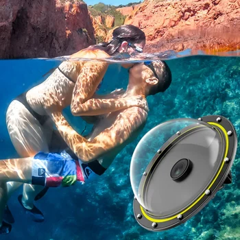 

TELESIN Dome Port 30M Waterproof Diving Cover Housing Case 6 Inch Floating Handle Trigger for GoPro Hero 8 Camera Accessories