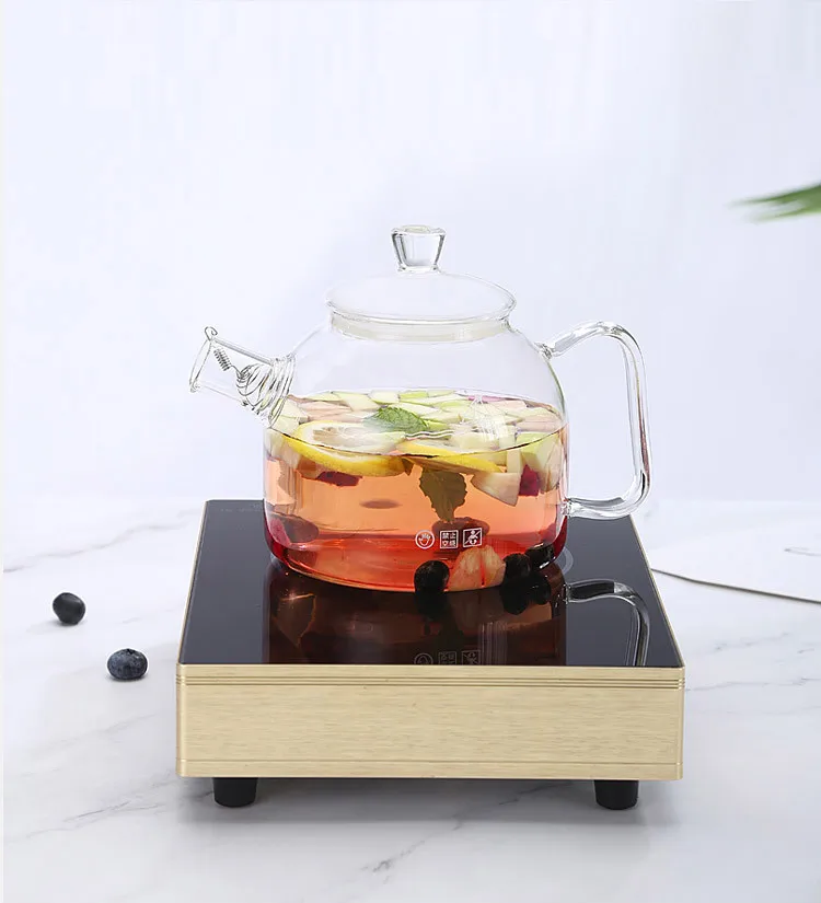 Ming shang de Glass Teapot Heated Glass Pot 900 Ml Glass Kettle Teapot Boiling Wholesale Customizable
