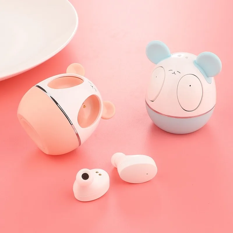 

Fashion trend new tws bluetooth headset for boys and girls cute binaural mini earbud wireless headset