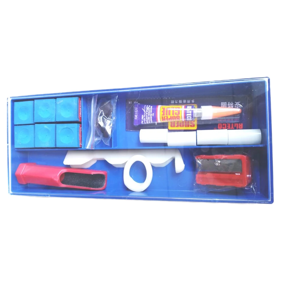 

Sports Gadget Billiard Supplies Outdoor Pool Cue Tip Snooker Polishing Accessories Repair Tool Kit Ferrule Shaver Portable Glue