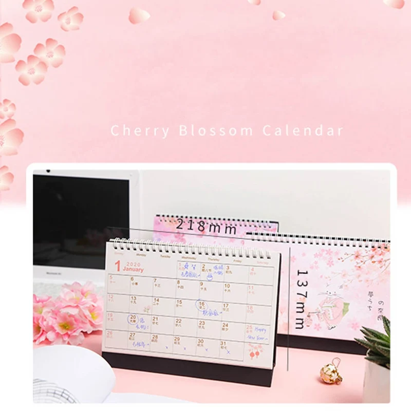 Год свежий календарь вишни DIY Настольный календарь ежедневник расписание~ настольное оформление календарей