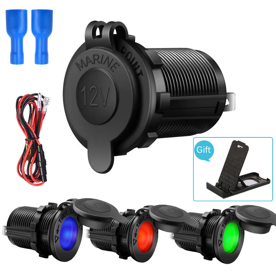 Enchufe Universal para mechero de coche de 120W, 12 24V, resistente al agua para cargador, compresor de aire, aspiradora|Encendedor| - AliExpress