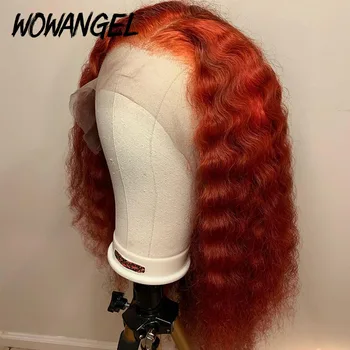 

Ginger Orange 13X6 Lace Front Human Wigs T Deep Part Transparent lace Loose Deep Pre-plucked Natural Hairline Baby Hair Colored