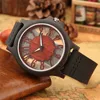 Transparent Hollow Arabic Numerals Display Men's Wood Watches Chic Fashion Male Quartz Genuine Leather Timepiece New 2022 ► Photo 3/6