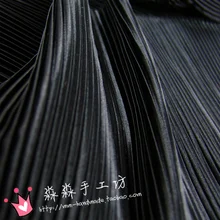 Одежда, ткань из чистого черного цвета, в тонкую полоску, organ plait, помятая, Рекомендуемая облегающая юбка, плиссированная, имитирующая шелк ткань