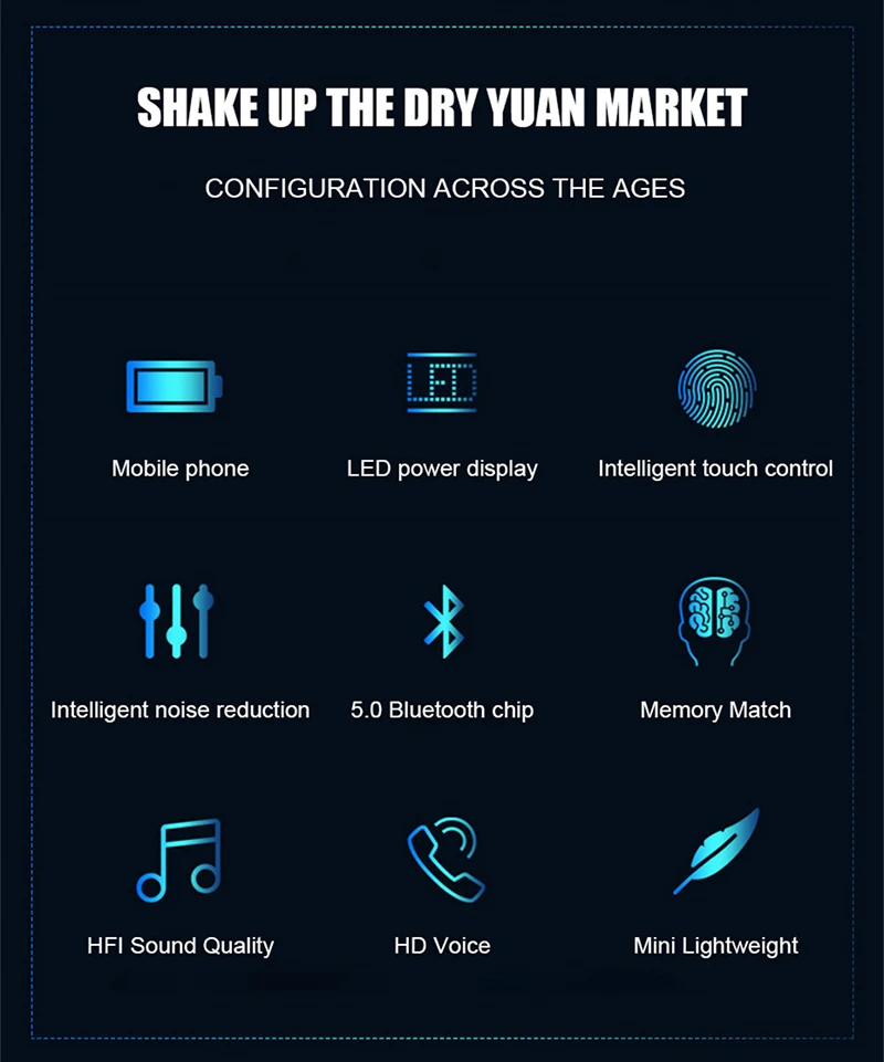 New F9 Wireless Headphones Bluetooth 5.0 Earphone TWS HIFI Mini In-ear Sports Running Headset Support iOSAndroid Phones HD Call (9)